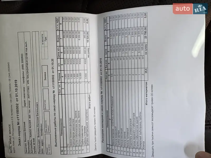 Внедорожник / Кроссовер Land Rover Range Rover 2013 в Киеве документ