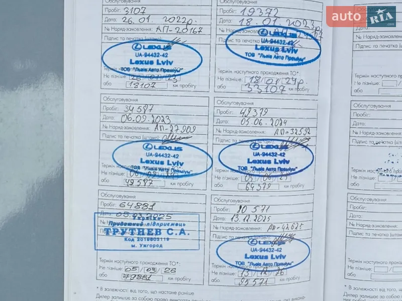 Седан Lexus ES 2020 в Ужгороде документ