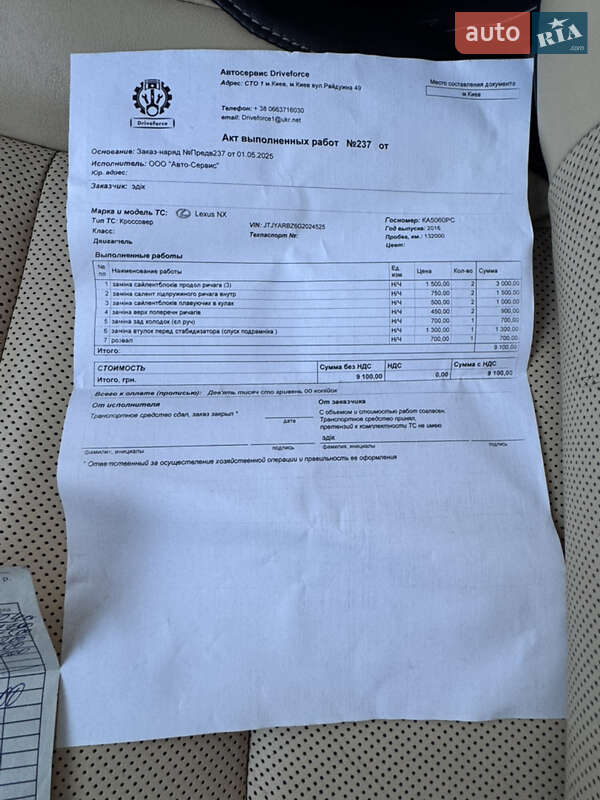 Внедорожник / Кроссовер Lexus NX 2015 в Киеве