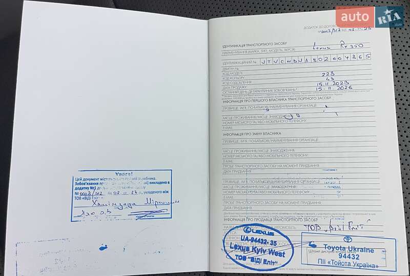 Позашляховик / Кросовер Lexus RX 2023 в Києві