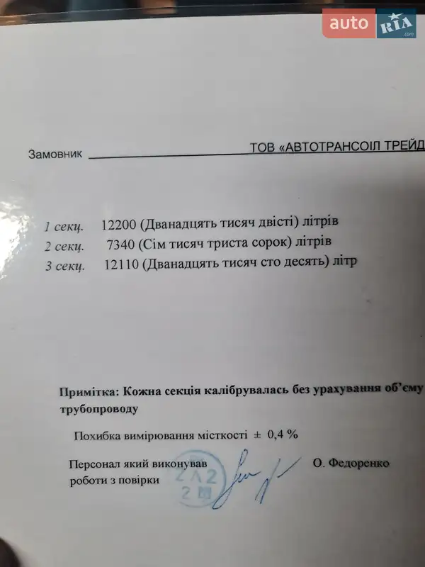 Цистерна полуприцеп Magyar Fuel Tank 2001 в Виннице документ 3 фото Цистерна полуприцеп Magyar Fuel Tank 2001 в Виннице документ