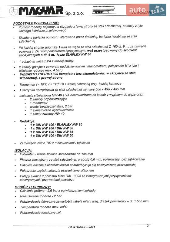 Цистерна полуприцеп Magyar SR 1999 в Тернополе