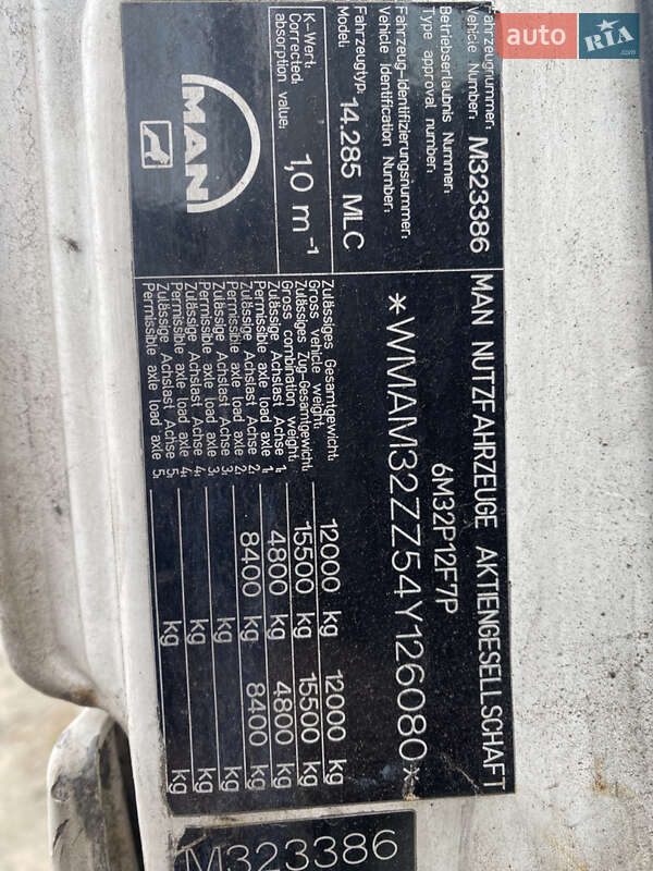 Грузовой фургон MAN 14.285 2004 в Радомышле фото 7 Грузовой фургон MAN 14.285 2004 в Радомышле