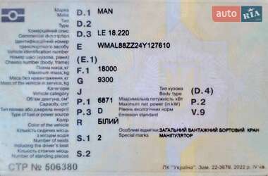Кран-маніпулятор MAN LE 18.220 2004 в 