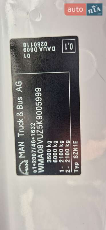 Грузовой фургон MAN TGE 2019 в Дубно фото 19 Грузовой фургон MAN TGE 2019 в Дубно