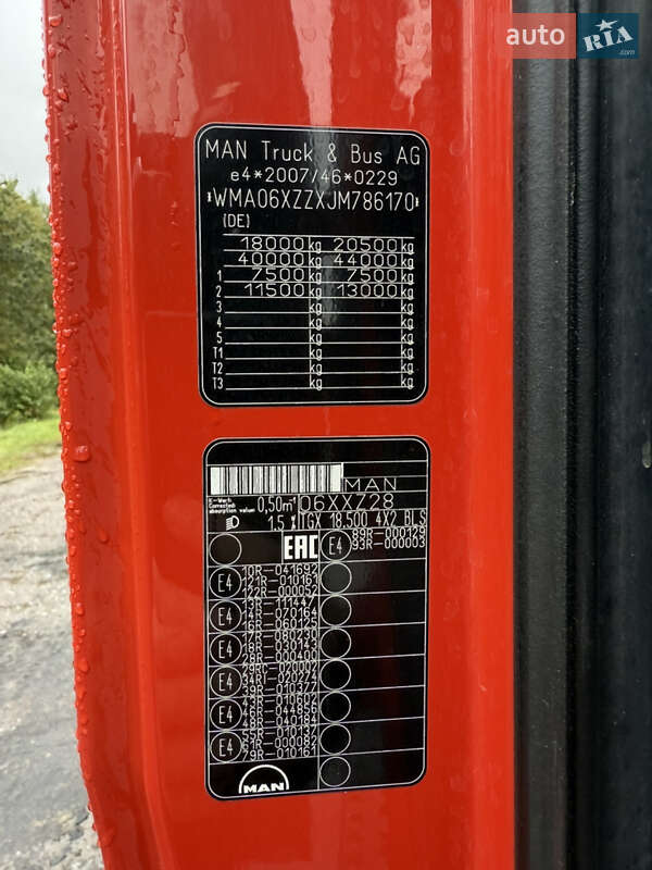 Тягач MAN TGX 18.500 2018 в Луцке