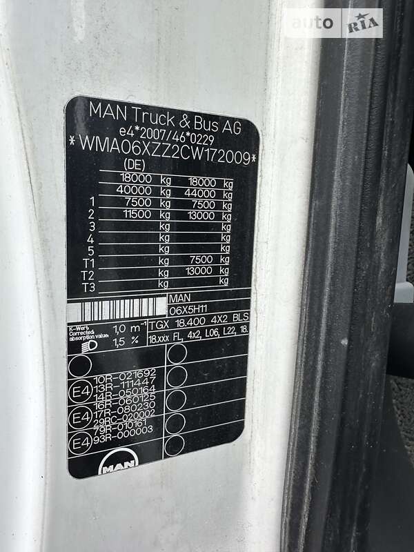 Тягач MAN TGX 2012 в Калуше