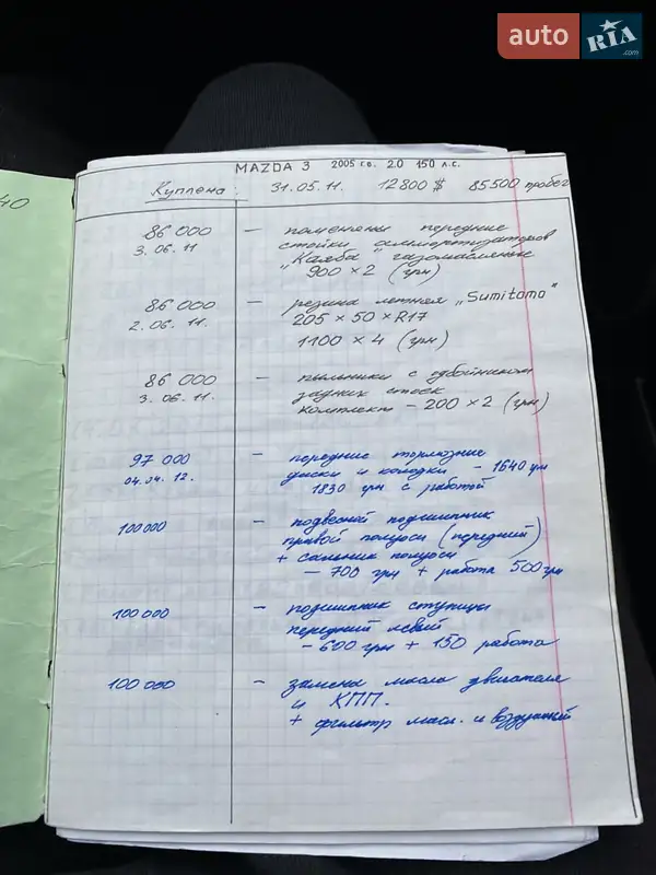 Седан Mazda 3 2005 в Києві документ