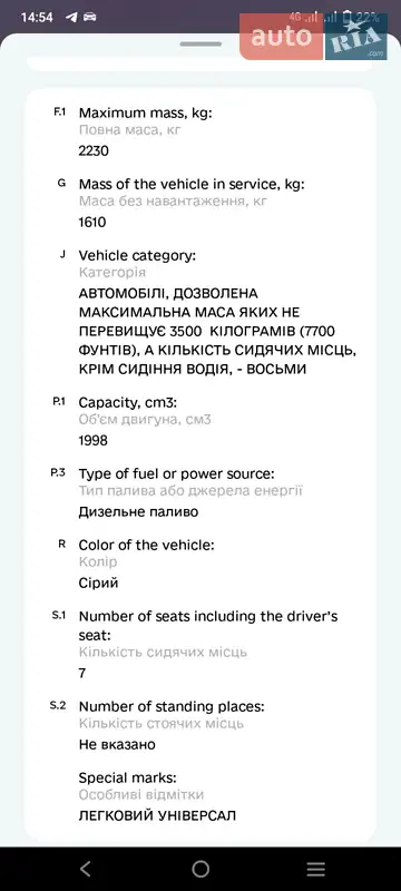 Минивэн Mazda 5 2007 в Рава-Русской документ