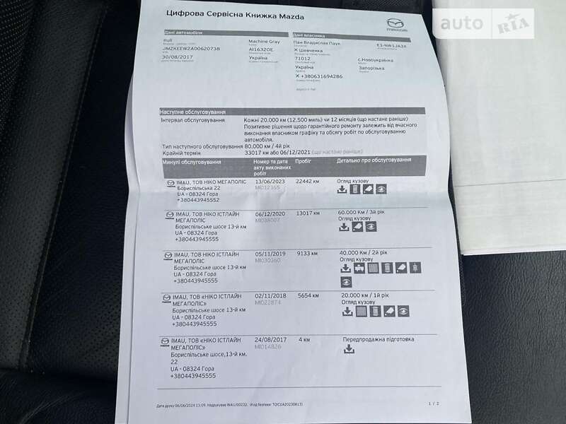 Внедорожник / Кроссовер Mazda CX-5 2017 в Черкассах