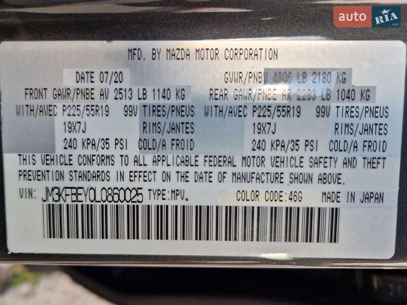 Позашляховик / Кросовер Mazda CX-5 2020 в Дніпрі