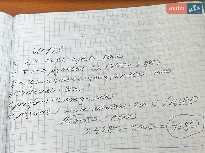 Седан Mercedes-Benz 320 Pullman 1981 в Тернополі документ