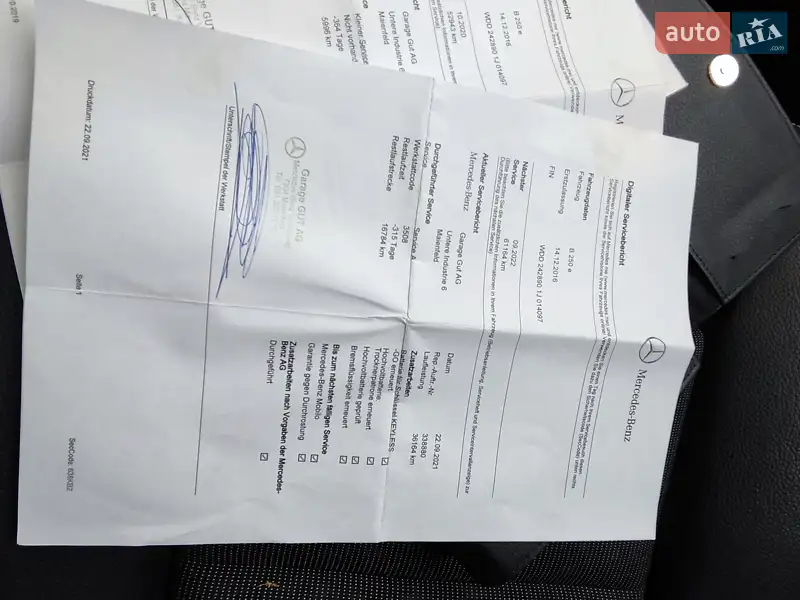 Хетчбек Mercedes-Benz B-Class 2016 в Львові документ