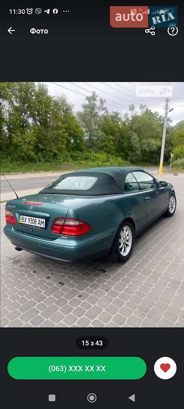 Кабриолет Mercedes-Benz CLK-Class 1998 в Киеве