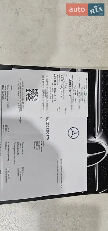 Позашляховик / Кросовер Mercedes-Benz EQC 2020 в Тячеві документ