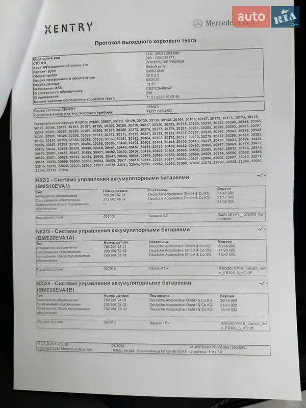 Внедорожник / Кроссовер Mercedes-Benz EQC 2023 в Луцке документ