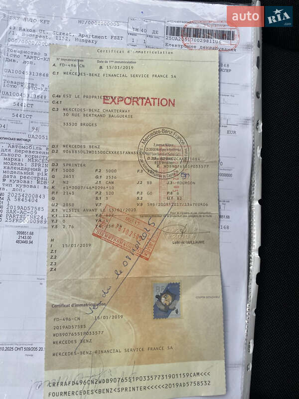 Грузовой фургон Mercedes-Benz Sprinter 2019 в Луцке фото 35 Грузовой фургон Mercedes-Benz Sprinter 2019 в Луцке