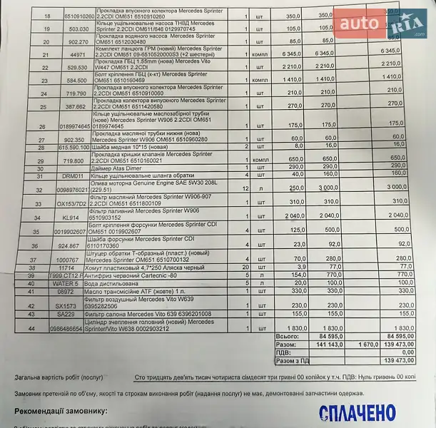 Грузовой фургон Mercedes-Benz Vito 2011 в Запорожье документ