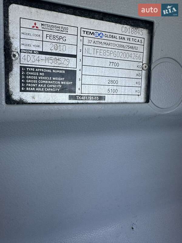 Грузовой фургон Mitsubishi Fuso Canter 2010 в Тальном