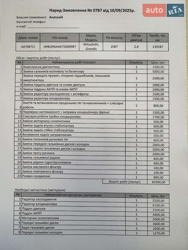 Мінівен Mitsubishi Grandis 2007 в Києві фото 29 Мінівен Mitsubishi Grandis 2007 в Києві