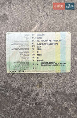 AUTO.RIA – Продам Ниссан Жук 2012 (AA7444PB) бензин 1.6