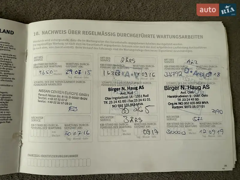 Хэтчбек Nissan Leaf 2020 в Виннице документ