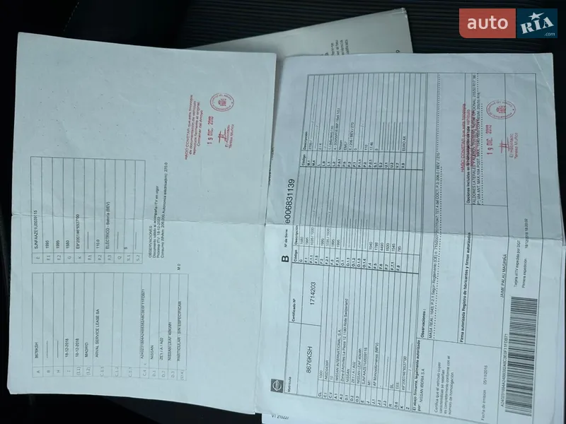 Хэтчбек Nissan Leaf 2018 в Черновцах документ