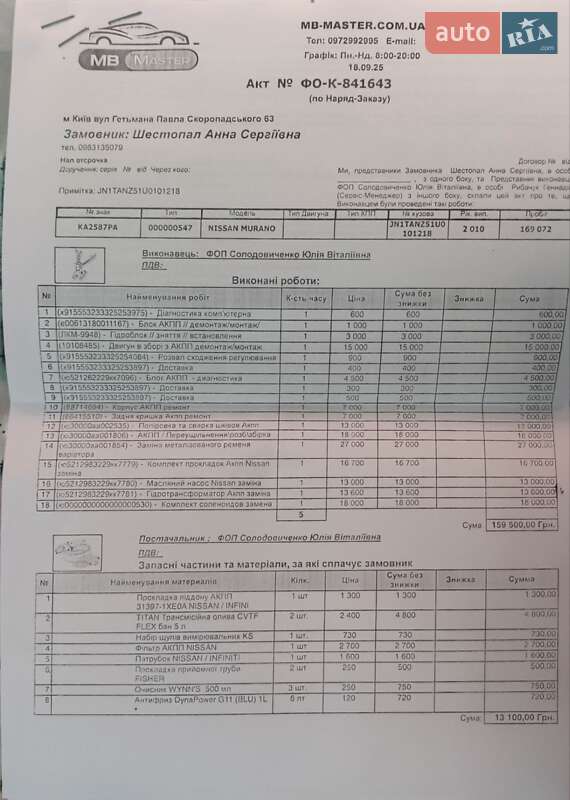 Внедорожник / Кроссовер Nissan Murano 2010 в Киеве