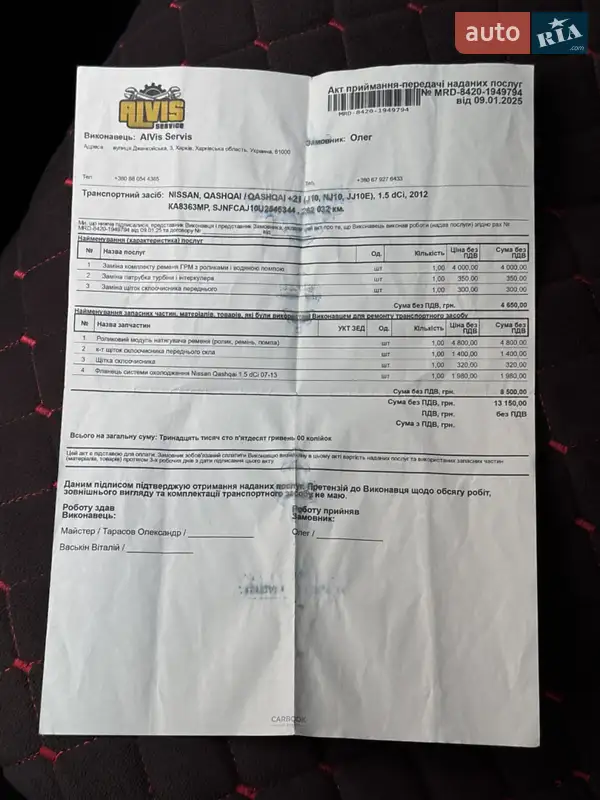 Позашляховик / Кросовер Nissan Qashqai 2012 в Києві документ