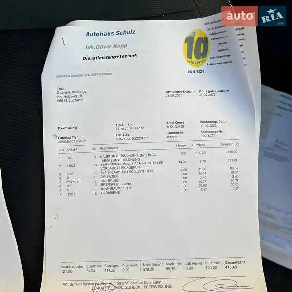 Внедорожник / Кроссовер Nissan Qashqai 2011 в Млинове документ 4 фото Внедорожник / Кроссовер Nissan Qashqai 2011 в Млинове документ