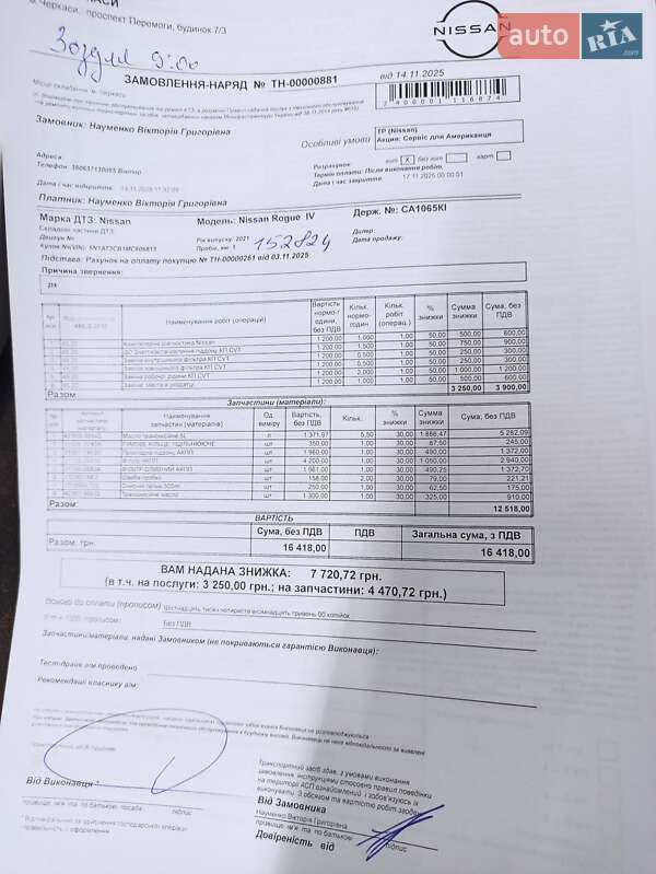 Внедорожник / Кроссовер Nissan Rogue 2021 в Черкассах