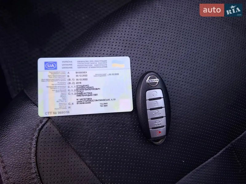 Внедорожник / Кроссовер Nissan Rogue 2016 в Шепетовке документ