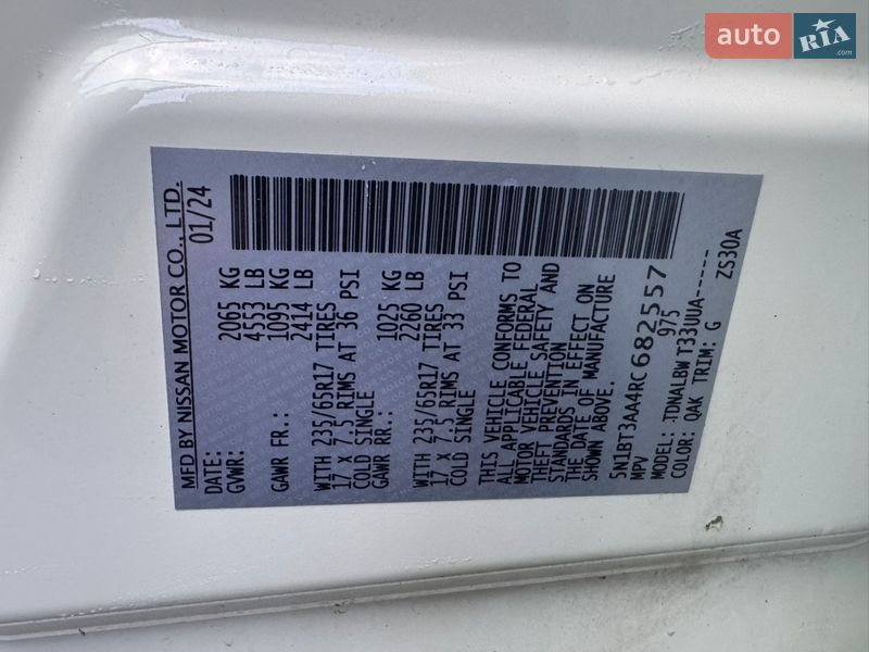 Позашляховик / Кросовер Nissan Rogue 2024 в Києві фото 23 Позашляховик / Кросовер Nissan Rogue 2024 в Києві