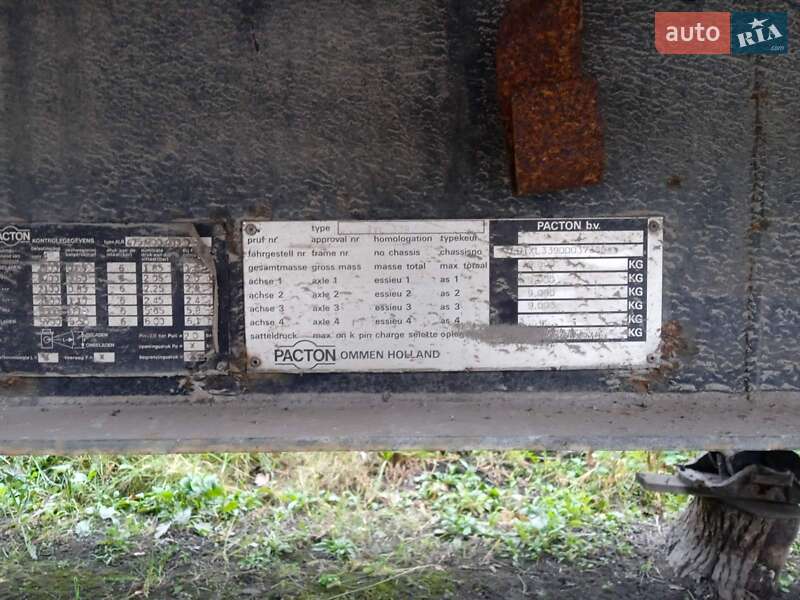 Бортовий напівпричіп Pacton TXL 1996 в Богодухіву