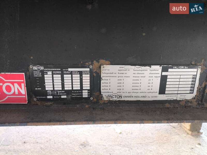 Бортовий напівпричіп Pacton TXL 1996 в Запоріжжі фото 2 Бортовий напівпричіп Pacton TXL 1996 в Запоріжжі