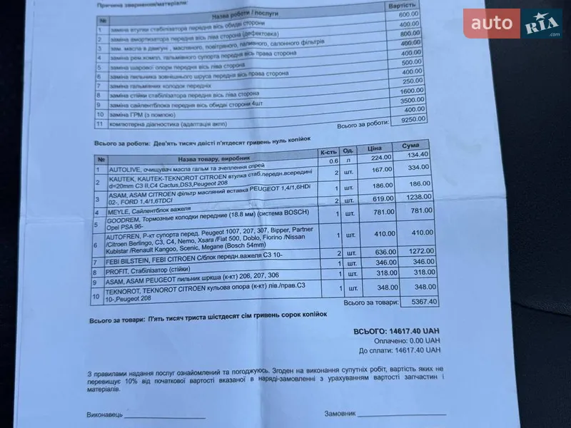 Внедорожник / Кроссовер Peugeot 2008 2015 в Стрые документ