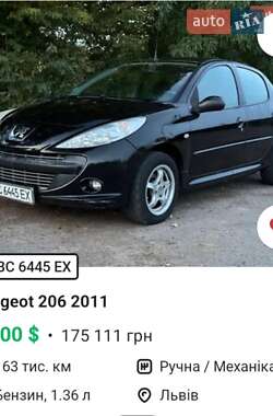 Хэтчбек Peugeot 206 2011 в Львове