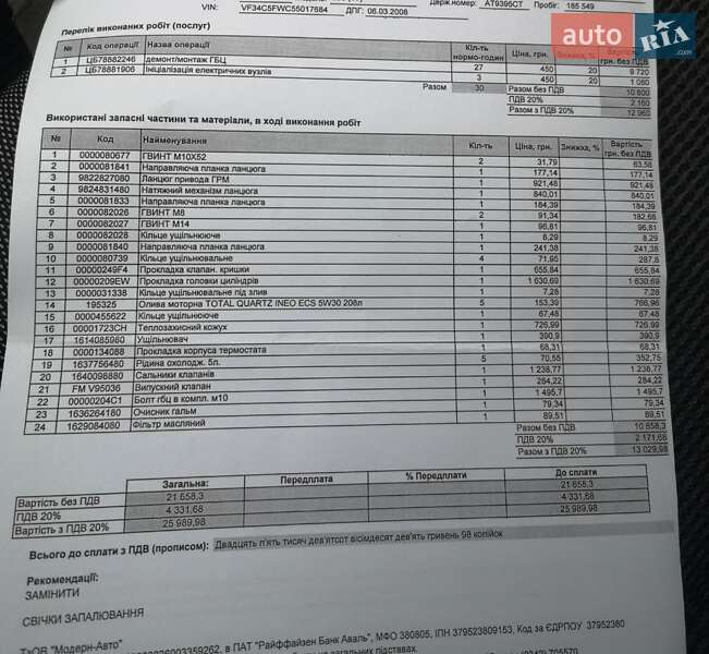 Хетчбек Peugeot 308 2008 в Івано-Франківську