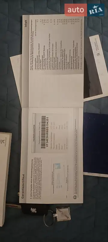 Универсал Peugeot 308 2011 в Львове документ