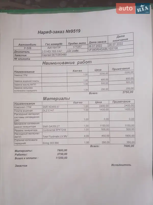 Седан Peugeot 508 2011 в Києві документ 4 фото Седан Peugeot 508 2011 в Києві документ