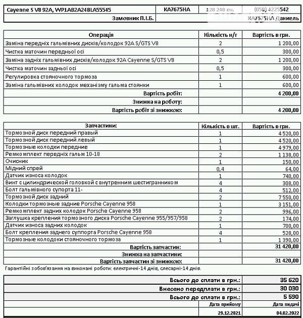 Внедорожник / Кроссовер Porsche Cayenne 2011 в Киеве