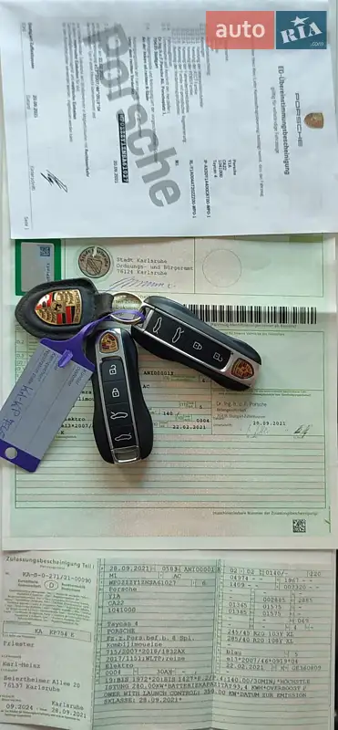 Универсал Porsche Taycan Cross Turismo 2021 в Коломые документ 2 фото Универсал Porsche Taycan Cross Turismo 2021 в Коломые документ