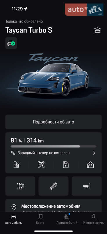 Седан Porsche Taycan 2022 в Киеве