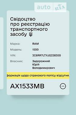 Пикап Ram 1500 2018 в 