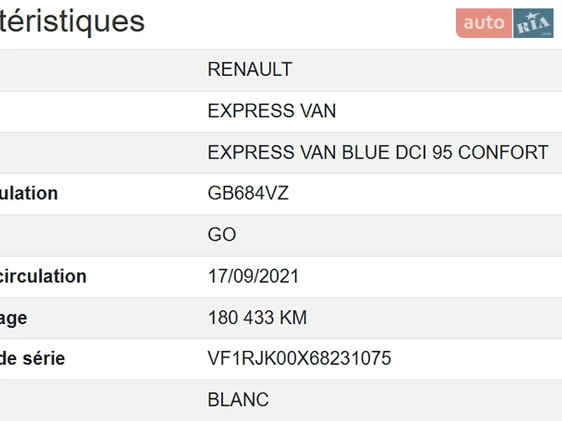 Грузовой фургон Renault Express Van 2021 в Виннице документ