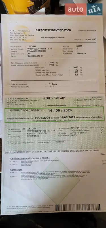Грузовой фургон Renault Kangoo 2020 в Ровно документ