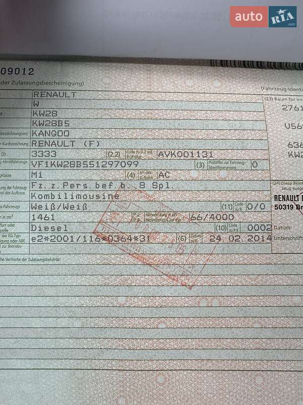 Минивэн Renault Kangoo 2014 в Луцке