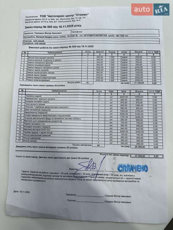 Грузовой фургон Renault Kangoo 2012 в Белогородке