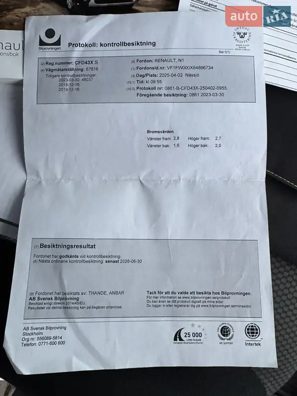 Грузовой фургон Renault Kangoo 2020 в Луцке документ