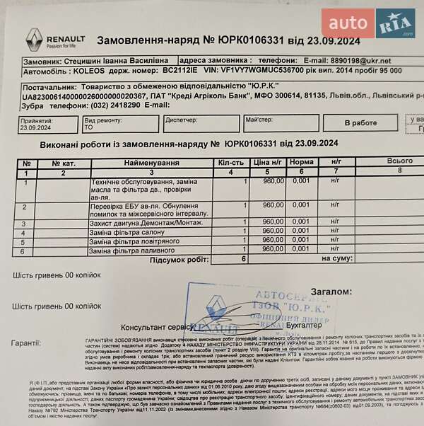 Позашляховик / Кросовер Renault Koleos 2014 в Львові